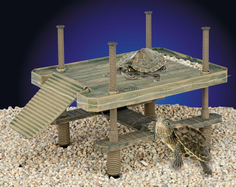 Penn Plax Penn-Plax Reptology Aquatic Turtle Pier and Basking Platform | Floating Above Tank | Decorative, Functional, and Naturally Inspired for Aquariums and Terrariums | Large Size (REP603) - Image 2